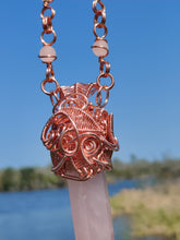 Load image into Gallery viewer, Enchanted Orogonite Rose Quartz Crystal Key